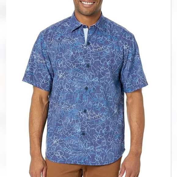Tommy Bahama Island Zone Between The Vines Short Sleeve Woven Shirt - Picture 2 of 13